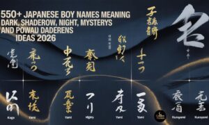 550+ Japanese Boy Names Meaning Dark, Shadow, Night, Mystery, and Powerful Darkness Ideas 2026