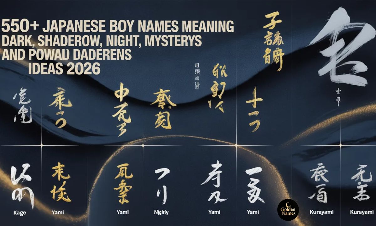 550+ Japanese Boy Names Meaning Dark, Shadow, Night, Mystery, and Powerful Darkness Ideas 2026