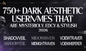 750+ Dark Aesthetic Usernames That Are Mysterious, Edgy & Stylish 2026