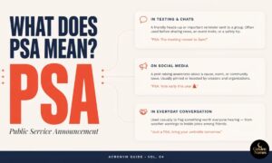 PSA Meaning What It Means in Text, Social Media, and Everyday Conversations