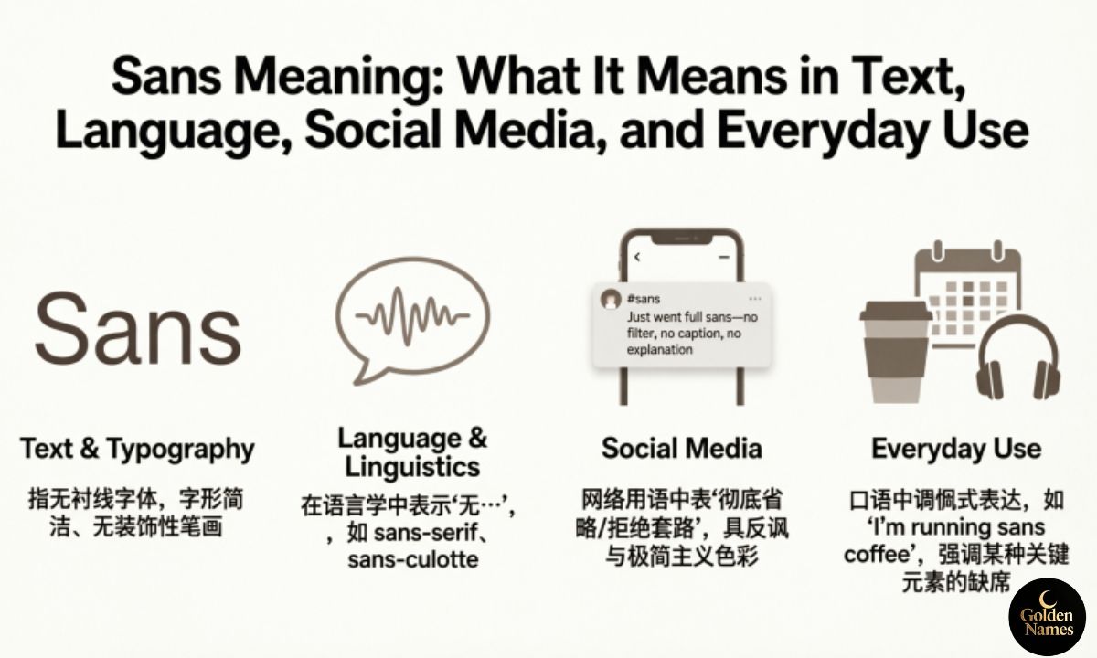 Sans Meaning What It Means in Text, Language, Social Media, and Everyday Use